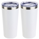 aerial view a white senso(r) classic 17 oz vacuum insulated stainless steel tumbler, image 1 of 2