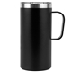 a black embark tall mug with spill - proof clear sip - lid 20 oz