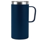 a navy blue embark tall mug with spill - proof clear sip - lid 20 oz