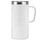 a white embark tall mug with spill - proof clear sip - lid 20 oz