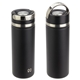 aerial view a black nayad(r) roamer 18 oz stainless double - wall bottle, image 1 of 2
