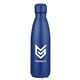 a matte blue 17 oz insulated bottle