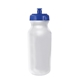 aerial view a frosted bottle & blue lid 20 oz value cycle bottle with push n pull cap, image 1 of 2