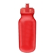 a red bottle & red lid 20 oz value cycle bottle with push n pull cap
