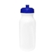 a white bottle & translucent blue lid 20 oz value cycle bottle with push n pull cap