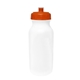 a white bottle & translucent orange lid 20 oz value cycle bottle with push n pull cap