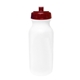 a white bottle & translucent red lid 20 oz value cycle bottle with push n pull cap