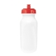a white bottle & red lid 20 oz value cycle bottle with push n pull cap