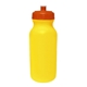 a yellow bottle & translucent orange lid 20 oz value cycle bottle with push n pull cap