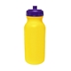 a yellow bottle & translucent purple lid 20 oz value cycle bottle with push n pull cap