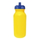 a yellow bottle & blue lid 20 oz value cycle bottle with push n pull cap