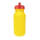 aerial view a yellow bottle & red lid 20 oz value cycle bottle with push n pull cap, image 1 of 4