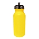 a yellow bottle & black lid 20 oz value cycle bottle with push n pull cap