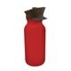 a red bottle & brown lid 20 oz value cycle bottle with police hat push n pull cap