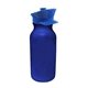 aerial view a blue bottle & blue lid 20 oz value cycle bottle with police hat push n pull cap, image 1 of 2
