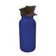 a blue bottle & brown lid 20 oz value cycle bottle with police hat push n pull cap