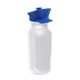 a frosted bottle & blue lid 20 oz value cycle bottle with police hat push n pull cap