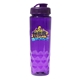 aerial view a group of 24 oz poly - saver pet bottle with flip top cap, full color digital, image 7 of 13