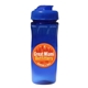aerial view a group of 18 oz poly - saver pet bottle with flip top cap, full color digital, image 4 of 13