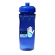 aerial view a group of 18 oz poly - saver pet bottle with push n pull cap, full color digital, image 4 of 14