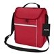 aerial view a red aws conrad cooler bag, image 1 of 2
