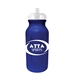 aerial view a blue bottle & white lid 20 oz value cycle bottle with push n pull cap, image 2 of 2