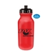 aerial view a red bottle & black lid 20 oz value cycle bottle with push n pull cap, image 2 of 2