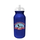 aerial view a blue bottle & white lid 20 oz value cycle bottle, full color digital, image 2 of 2
