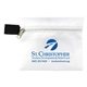 aerial view a white europa 5 piece kit with 3- ply mask antiseptic wipes in zipper pouch, image 2 of 2
