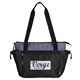 aerial view a black koozie(r) camp cooler tote, image 1 of 3