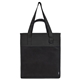 aerial view a black koozie(r) insulated supermarket tote, image 1 of 2