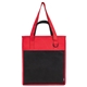 aerial view a red koozie(r) insulated supermarket tote, image 1 of 2