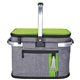 aerial view a lime koozie(r) collapsible picnic basket, image 1 of 6