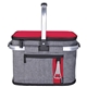 aerial view a red koozie(r) collapsible picnic basket, image 1 of 6