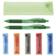 a group of cliff gel pen and mechanical pencil set