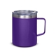 aerial view a purple 12 oz vacuum insulated stainless steel coffee mug, image 1 of 2