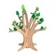 a wood gratitude tree w / leaves and tree stand