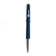 a blue lamy studio blue metal cap - off rollerball pen w / propeller - shaped clip