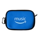 a blue neoprene pouch - oval