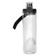 aerial view a clear locking lid 24 oz bottle with floating infuser, image 1 of 2