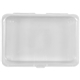 aerial view a clear translucent techie box with snap closure, image 1 of 2