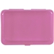 aerial view a pink translucent techie box with snap closure, image 1 of 2