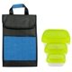 a green container & blue bag ridge portion control tote set