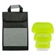 a green container & gray bag ridge portion control tote set