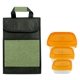 a orange container & green bag ridge portion control tote set