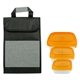 a orange container & gray bag ridge portion control tote set
