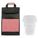 a clear container & red bag ridge portion control tote set
