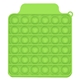 aerial view a lime green promotional custom push pop it square stress reliever game, image 1 of 2