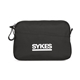 aerial view a black remmy wipeable zippered pouch, image 1 of 7