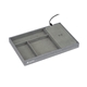 aerial view a medium grey heather truman wireless charging accessory tray, image 1 of 9